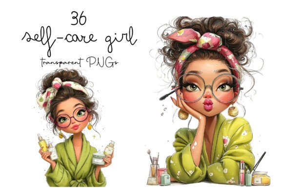Download Quirky Self-Care Fashion Girl Clipart - Girl Collection