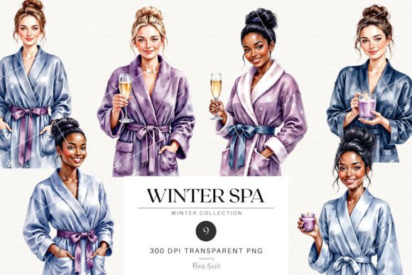Download Cozy Winter Spa &amp; Self Care Planner Girl - Girl Collection