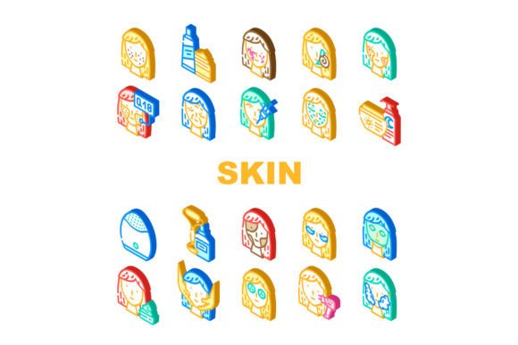 Download Facial Skin Care and Treatment Icons Set - Facial Collection