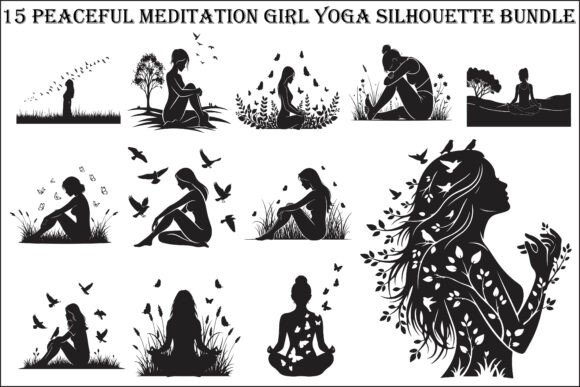 Download Meditation Girl Yoga Bundle - Girl Collection