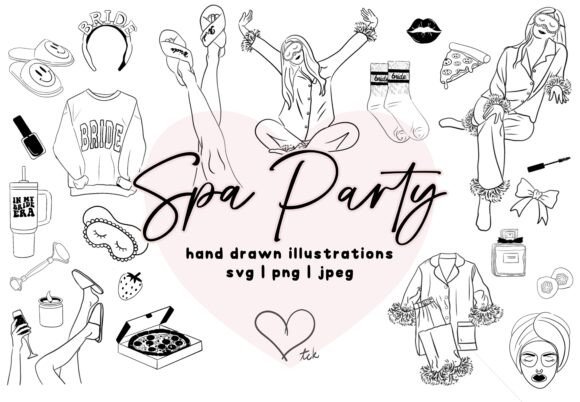 Download Spa Girls Gone Mild Party Doodle Invite - Girl Collection